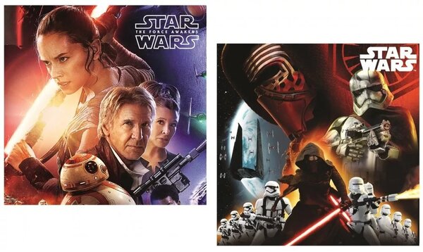 Obojstranný vankúš Star Wars - Hviezdne vojny - motív The Force Awakens - 40 x 40 cm