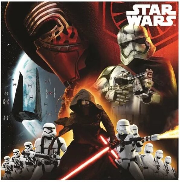 Obojstranný vankúš Star Wars - Hviezdne vojny - motív The Force Awakens - 40 x 40 cm