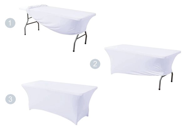 TENTino Elastický poťah BASIC na skladací stôl 152x76 cm VIAC FARIEB Farba obrusu: ČIERNA / BLACK
