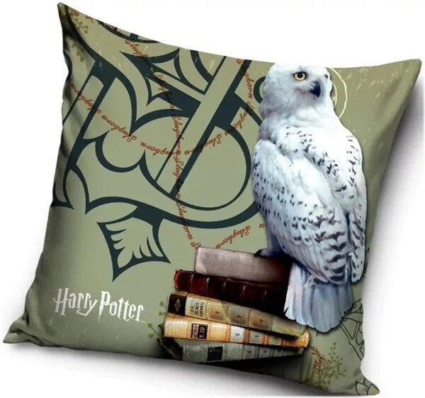 Vankúš Harry Potter - motív Sova Hedvika - 40 x 40 cm