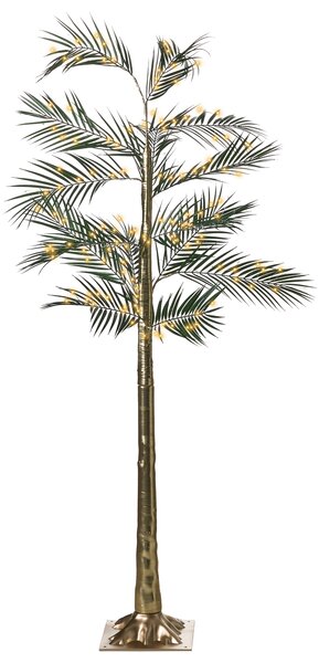 Umelá palma zlatá PE 175 cm s LED svetielkami svetelná dekorácia do interiéru a exteriéru