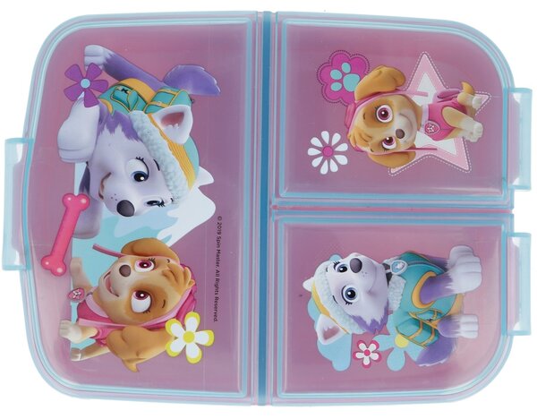 Multibox na desiatu pre dievčatá Labková patrola / Paw Patrol s 3 priehradkami