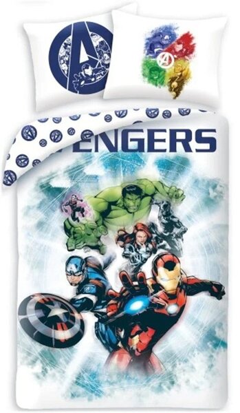 Obojstranné bavlnené posteľné obliečky Avengers - 100% bavlna - 70 x 90 cm + 140 x 200 cm