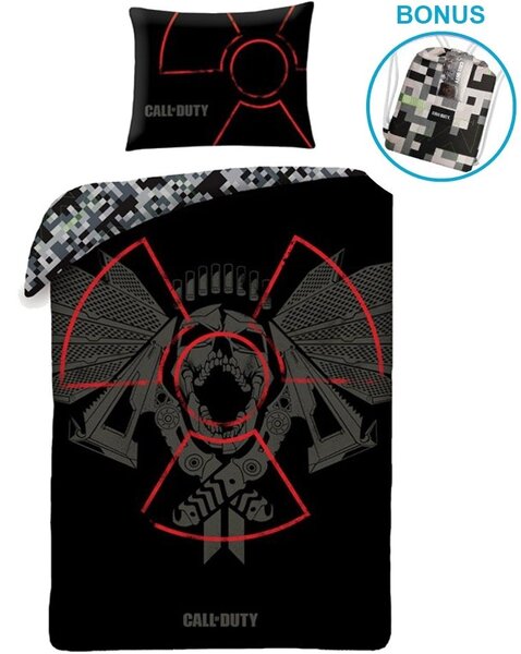 Bavlnené posteľné obliečky Call of Duty - motív Nuclear - 100% bavlna - 70 x 90 cm + 140 x 200 cm