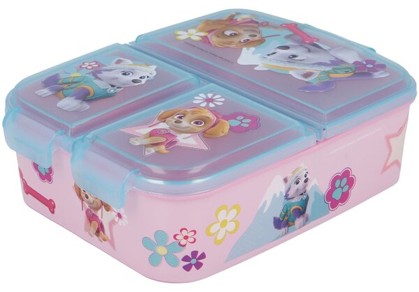 Multibox na desiatu pre dievčatá Labková patrola / Paw Patrol s 3 priehradkami