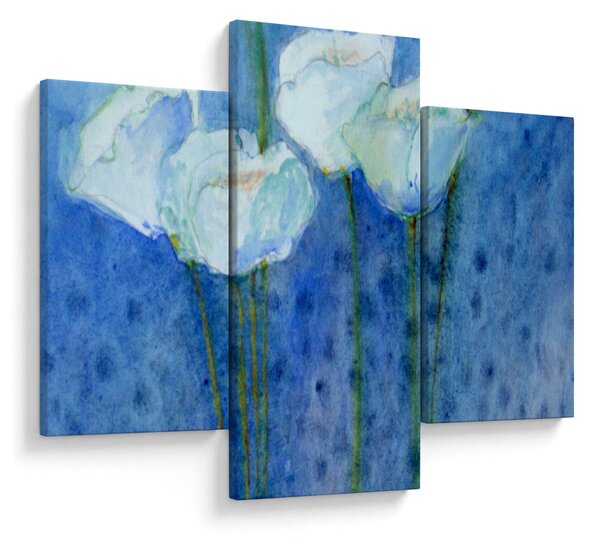 Obraz - Biele tulipány (90x60 cm)