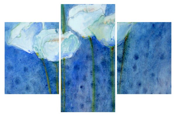 Obraz - Biele tulipány (90x60 cm)