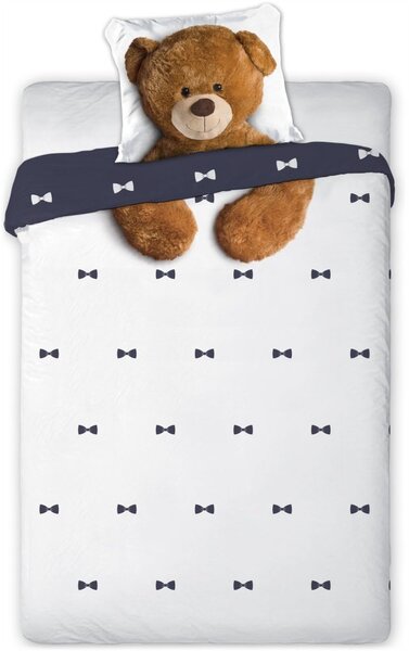 Bavlnené posteľné obliečky Medvedík Teddy - 100% bavlna - 70 x 90 cm + 140 x 200 cm