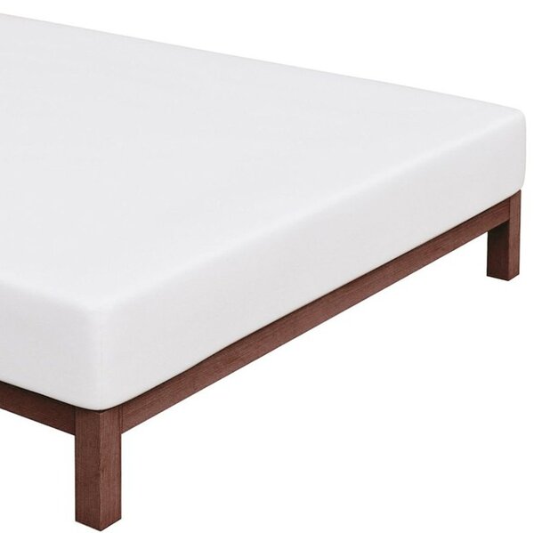 Jersey prestieradlo na jednolôžko - 90 x 200 cm + 30 cm - biele - 100% bavlna