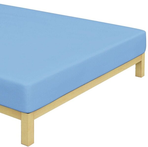 Jersey prestieradlo do detskej postieľky - 70 x 140 cm - stredne modré