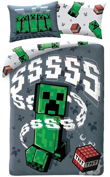 Bavlnené posteľné obliečky Minecraft - Creeper