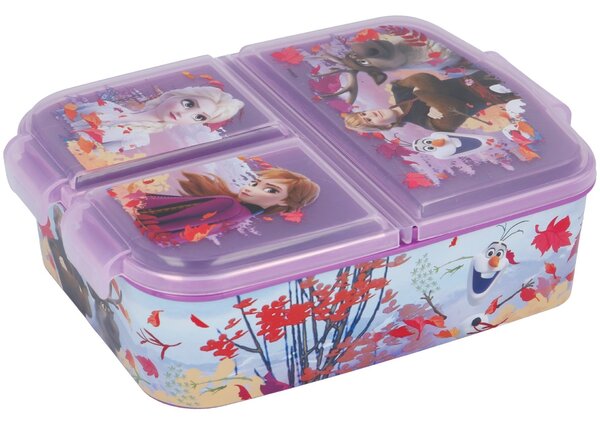 Detský multibox na desiatu Ľadové kráľovstvo II - Frozen II - s 3 priehradkami