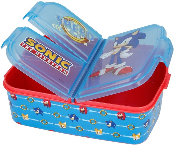 Multibox na desiatu Ježko Sonic s 3 priehradkami