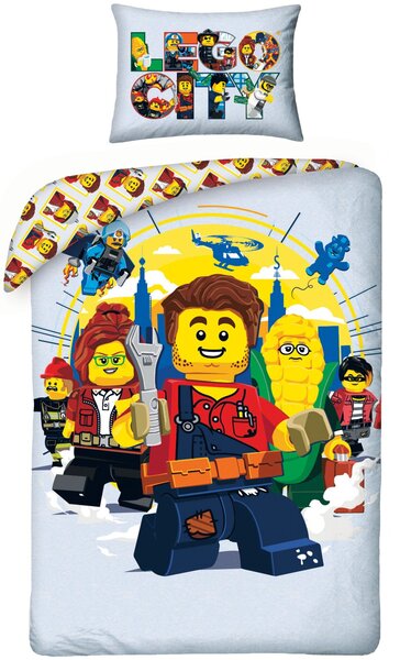 Bavlnené posteľné obliečky LEGO CITY Adventures - 100% bavlna - 70 x 90 cm + 140 x 200 cm