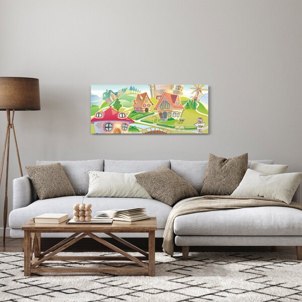 Obraz - Farebné mestečko (120x50 cm)