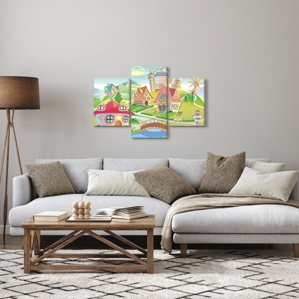 Obraz - Farebné mestečko (90x60 cm)