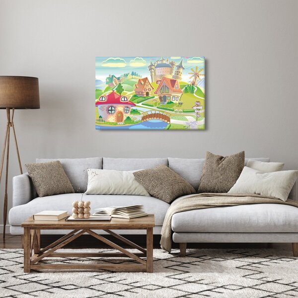 Obraz - Farebné mestečko (90x60 cm)