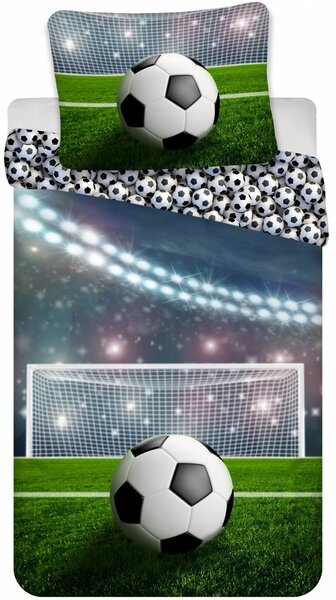 Bavlnené posteľné obliečky Futbalová lopta - 100% bavlna - 70 x 90 cm + 140 x 200 cm