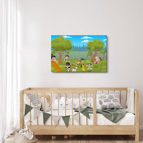 Obraz - Deti na ihrisku (90x60 cm)