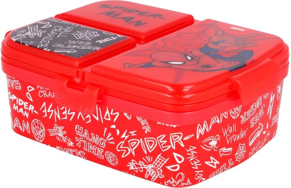 Multibox XL na desiatu Spiderman so 4 priehradkami