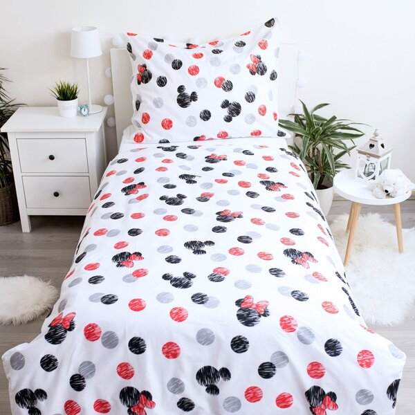 Bavlnené posteľné obliečky Zamilovaní Minnie & Mickey Mouse - Disney - 100% bavlna - 70 x 90 cm + 140 x 200 cm