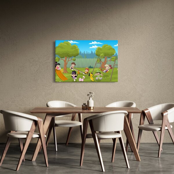 Obraz - Deti na ihrisku (90x60 cm)