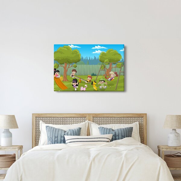 Obraz - Deti na ihrisku (90x60 cm)