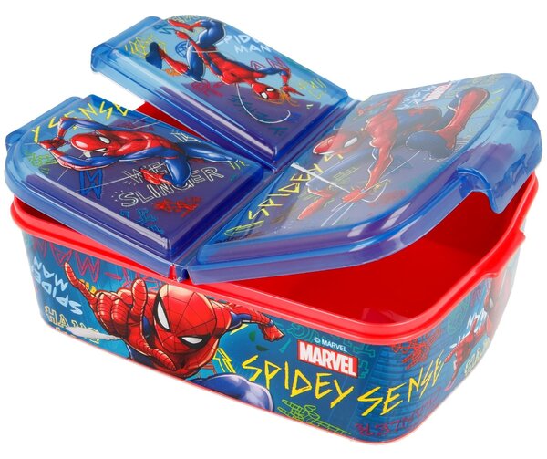 Multibox na desiatu Spiderman s 3 priehradkami - motív Grafiti