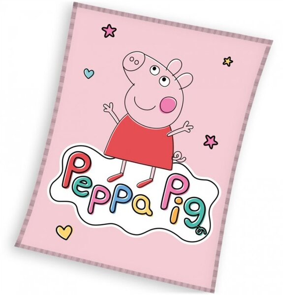 Dievčenská coral fleece deka Prasiatko Peppa