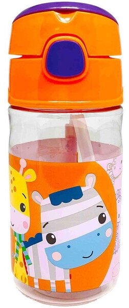 Plastová fľaša na pitie Fisher-Price so žirafou a zebrou - 350 ml