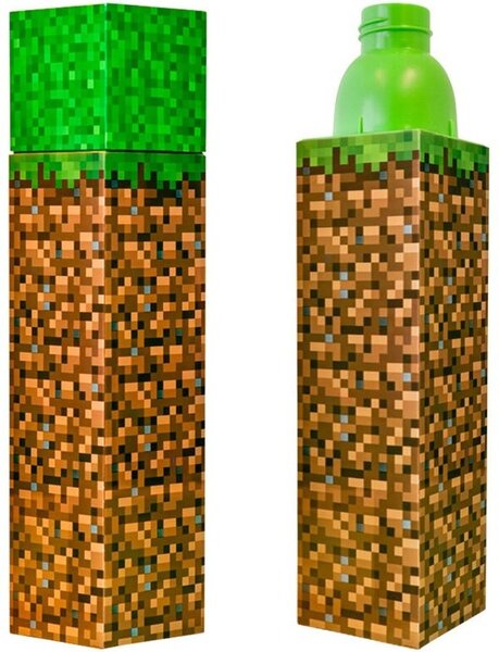 Hranatá fľaša na pitie Minecraft Ground