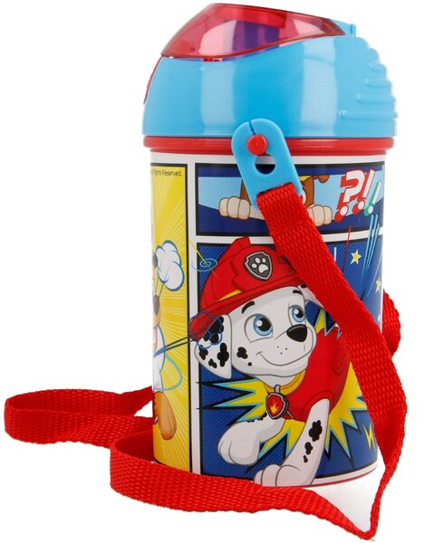 Plastová fľaša na pitie s viečkom Tlapková patrola - Paw Patrol - 450 ml