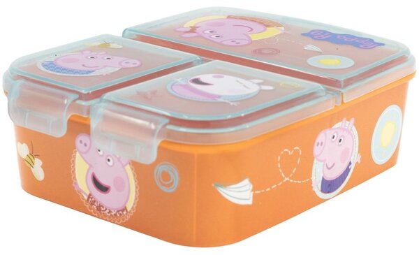 Multibox na desiatu Prasiatko Peppa s 3 priehradkami