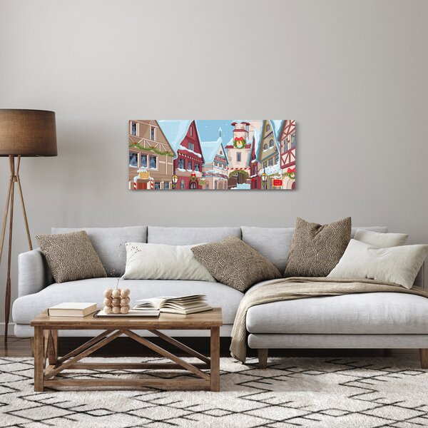 Obraz - Zimná ulička (120x50 cm)