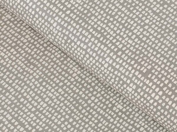 Bavlnená látka/plátno Sandra SA-062 Nepravidelné tvary na sivobéžovom - šírka 145 cm