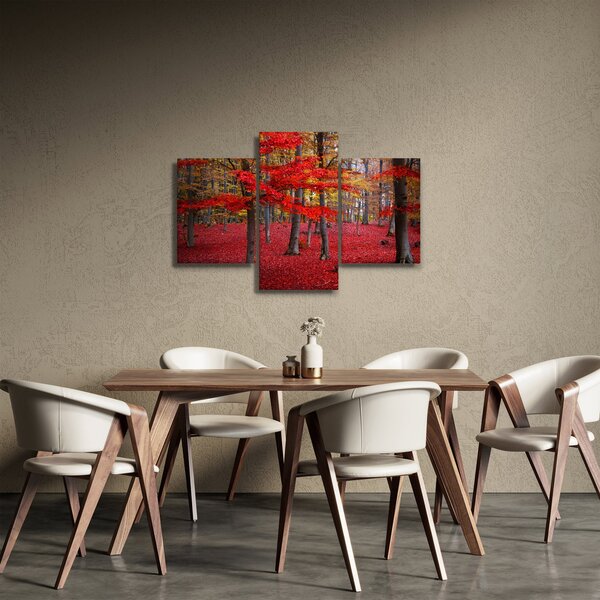 Obraz - Červený les (90x60 cm)
