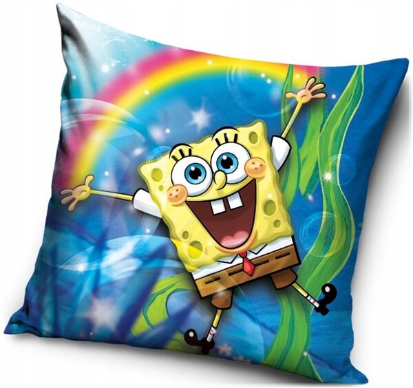 Vankúš SpongeBob a dúha - 40 x 40 cm