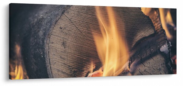 Obraz horiaceho dreva (120x50 cm)