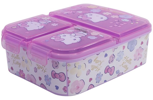 Multibox na desiatu Hello Kitty s 3 priehradkami