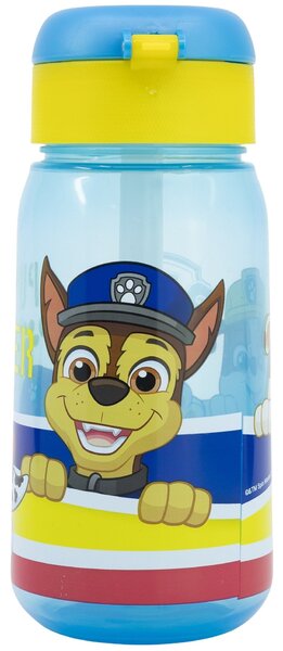 Plastová fľaša na pitie so slamkou a viečkom Tlapková patrola - Paw Patrol - 510 ml