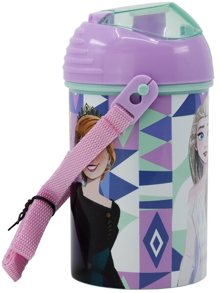 Plastová fľaša na pitie s viečkom Ľadové kráľovstvo - Frozen - 450 ml