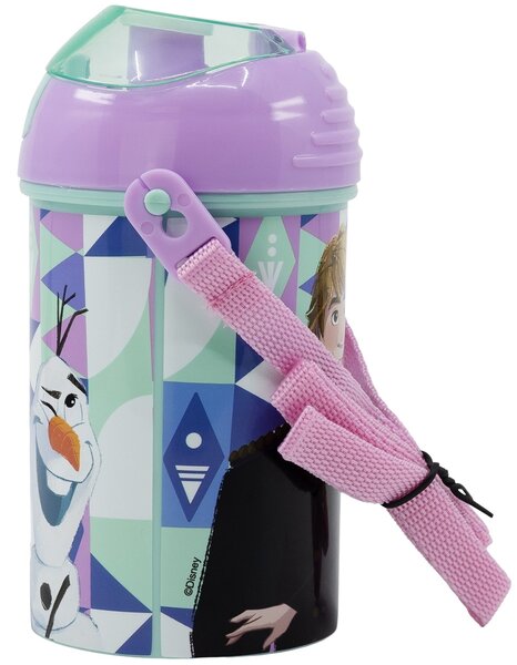 Plastová fľaša na pitie s viečkom Ľadové kráľovstvo - Frozen - 450 ml