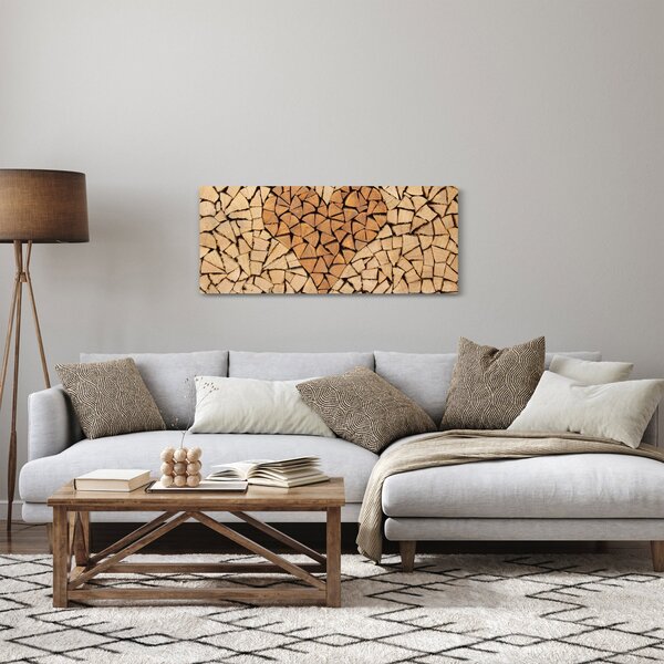 Obraz - Srdce z dreva (120x50 cm)
