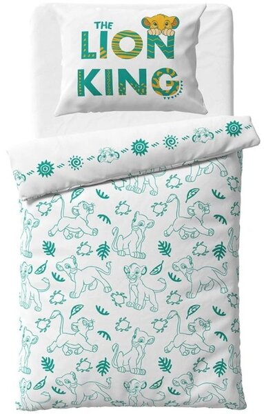 Obojstranné bavlnené posteľné obliečky Leví kráľ – motív Simba a Nala - 100% bavlna - 70 x 90 cm + 140 x 200 cm
