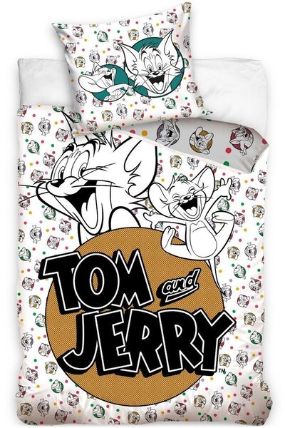Bavlnené posteľné obliečky Tom & Jerry - 100% bavlna - 70 x 90 cm + 140 x 200 cm