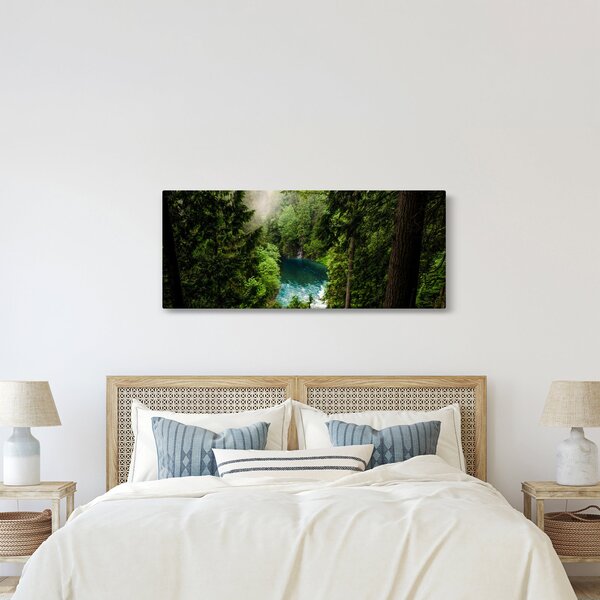Obraz - Priezor medzi stromami (120x50 cm)