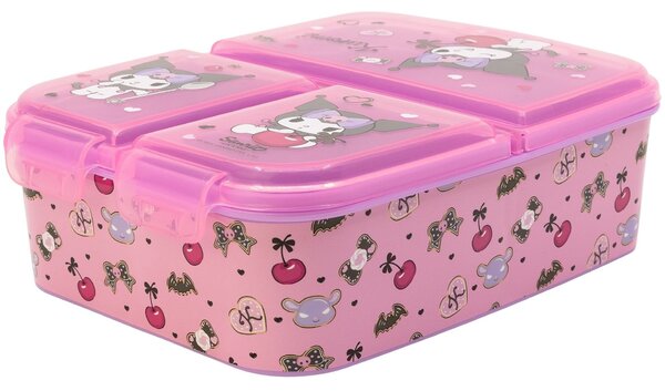 Multibox na desiatu s motívom Kuromi s tromi priehradkami | Bez obsahu BPA