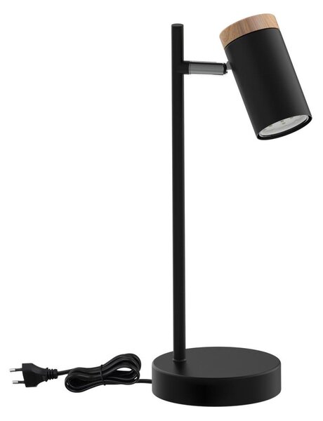 Candellux Stolná lampa LAGOS 1xGU10/15W/230V čierna/hnedá CA0917 + záruka 3 roky zadarmo