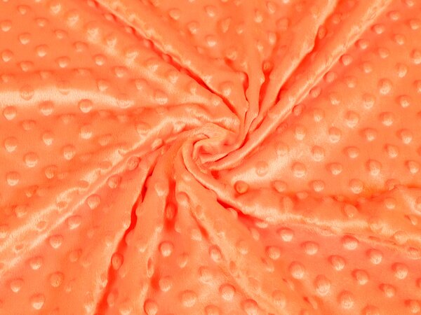 Biante Detská obojstranná deka Minky bodky/Polar MKP-022 Oranžová 75x100 cm