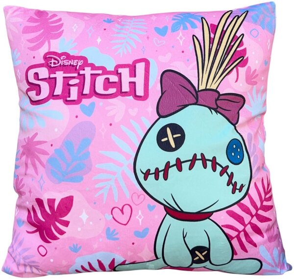 Obojstranný vankúš Lilo & Stitch - motív Stitch a Scrump - 38 x 38 cm
